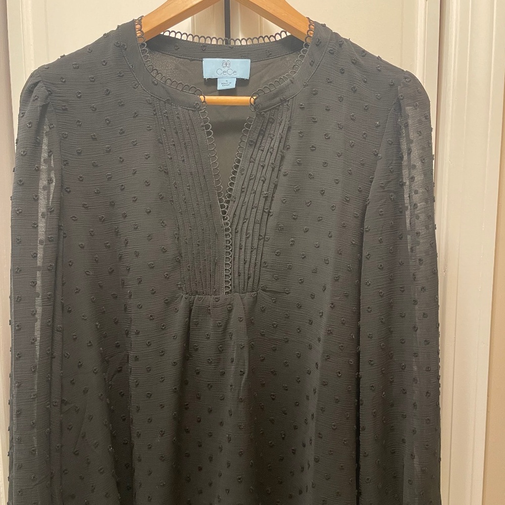 V-Neck Sheer Tunic
